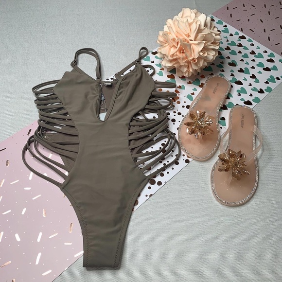 COPY - Fashion Nova’ Side Cutout Swimsuit - Picture 1 of 8